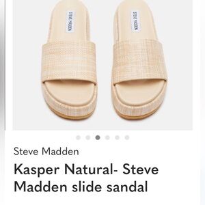 Steve Madden Kasper Woven Slide Sandals in Natural Size 7.5 Worn once!